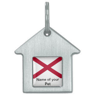 Pet Tag with Flag of Alabama