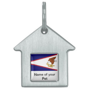 Pet Tag with Flag of American Samoa
