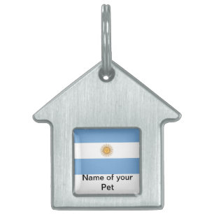 Pet Tag with Flag of Argentina