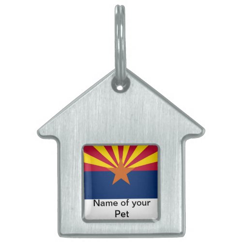 Pet Tag with Flag of Arizona State