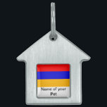 Pet Tag with Flag of Armenia<br><div class="desc">Add a touch of Armenian pride to your pet’s accessories with our exclusive pet tag featuring the flag of Armenia! Crafted with meticulous attention to detail, this pet tag is more than just a functional item; it’s a celebration of Armenia’s heritage and cultural pride. The elegant design prominently displays the...</div>