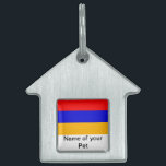 Pet Tag with Flag of Armenia<br><div class="desc">Add a touch of Armenian pride to your pet’s accessories with our exclusive pet tag featuring the flag of Armenia! Crafted with meticulous attention to detail, this pet tag is more than just a functional item; it’s a celebration of Armenia’s heritage and cultural pride. The elegant design prominently displays the...</div>