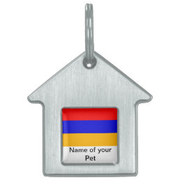 Pet Tag with Flag of Armenia