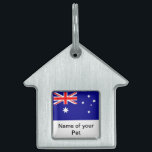 Pet Tag with Flag of Australia<br><div class="desc">Add a touch of Australian pride to your pet's accessories with our exclusive pet tag featuring the flag of Australia! Crafted with meticulous attention to detail, this pet tag is more than just functional; it's a celebration of Australian heritage and cultural identity. The bold design proudly showcases the iconic elements...</div>