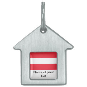 Pet Tag with Flag of Austria