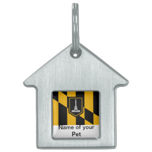 Pet Tag with Flag of Baltimore City