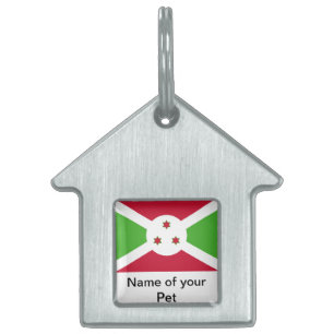 Pet Tag with Flag of Burundi