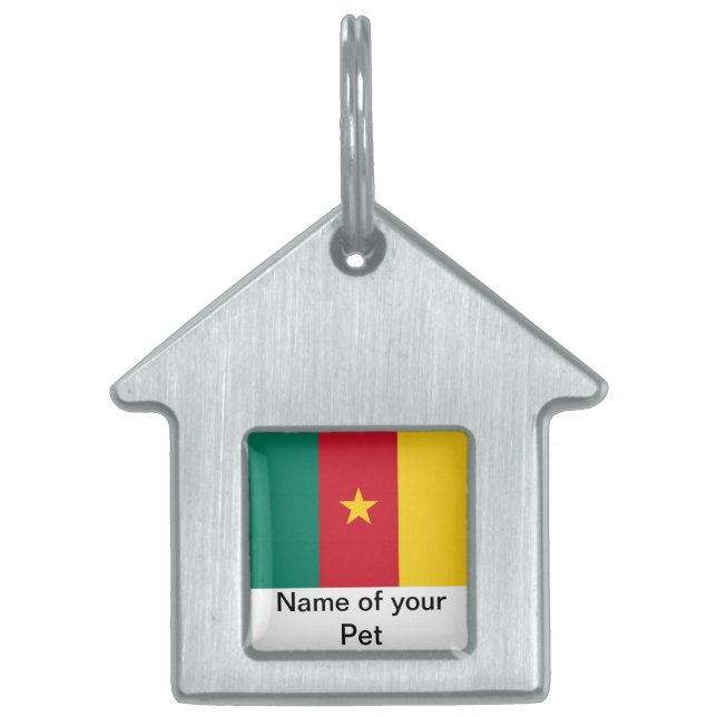 Pet Tag with Flag of Cameroon (Front)