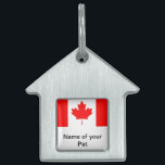 Pet Tag with Flag of Canada<br><div class="desc">Add a touch of Canadian pride to your pet's accessories with our exclusive pet tag featuring the flag of Canada! Crafted with meticulous attention to detail, this pet tag is more than just a functional item; it’s a celebration of Canadian heritage and cultural identity. The eye-catching design prominently displays the...</div>