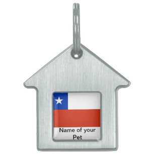 Pet Tag with Flag of Chile