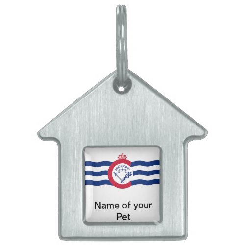 Pet Tag with Flag of Cincinnati City