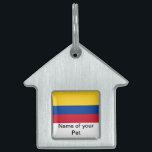 Pet Tag with Flag of Colombia<br><div class="desc">Add a touch of Colombian pride to your pet's accessories with our exclusive pet tag featuring the flag of Colombia! Crafted with meticulous attention to detail, this pet tag is more than just a practical item; it’s a celebration of your furry friend’s unique style and your love for Colombian culture....</div>