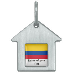 Pet Tag with Flag of Colombia