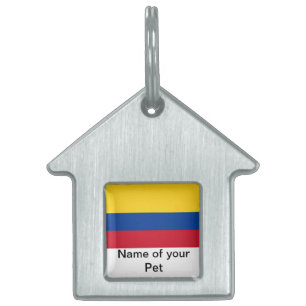 Pet Tag with Flag of Colombia