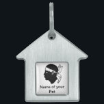 Pet Tag with Flag of Corsica<br><div class="desc">Add a touch of Corsican heritage to your pet's accessories with a pet tag featuring the flag of Corsica! This stylish and functional pet tag ensures your furry friend can be easily identified while proudly displaying the iconic Corsican flag. The pet tag features the black Moor’s head emblem from the...</div>
