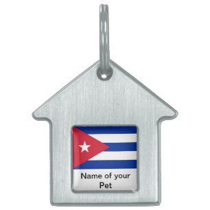 Pet Tag with Flag of Cuba
