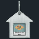 Pet Tag with Flag of Delaware State<br><div class="desc">Add a touch of Delaware pride to your pet's accessories with our exclusive pet tag featuring the flag of Delaware! Crafted with meticulous attention to detail, this pet tag is more than just a practical accessory; it’s a celebration of Delaware's heritage and cultural pride. The elegant design proudly showcases the...</div>