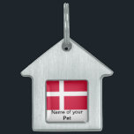 Pet Tag with Flag of Denmark<br><div class="desc">Add a touch of Danish pride to your pet’s accessories with our exclusive pet tag featuring the flag of Denmark! Crafted with meticulous attention to detail, this pet tag is more than just a practical item; it’s a celebration of Denmark’s heritage and cultural pride. The vibrant design prominently displays the...</div>