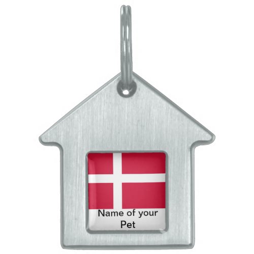 Pet Tag with Flag of Denmark