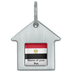 Pet Tag with Flag of Egypt