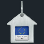 Pet Tag with Flag of European Union<br><div class="desc">Add a touch of European pride to your pet’s accessories with our exclusive pet tag featuring the flag of the European Union! Crafted with meticulous attention to detail, this pet tag is more than just a practical item; it’s a celebration of unity and cultural diversity within the EU. The vibrant...</div>