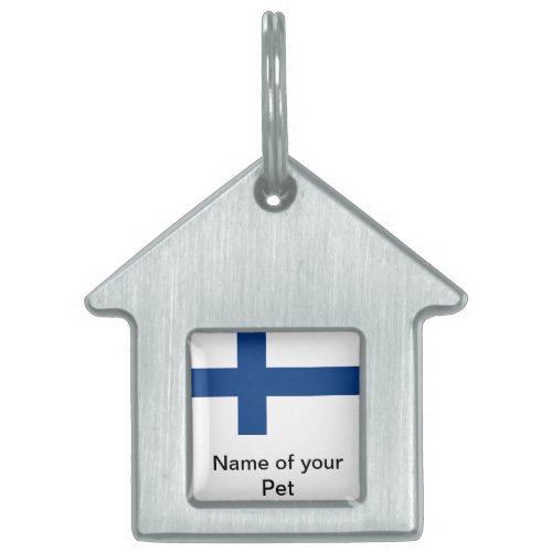 Pet Tag with Flag of Finalnd