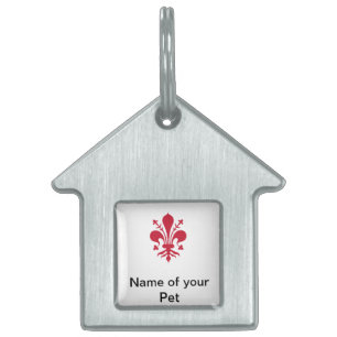 Pet Tag with Flag of Florence, Italy