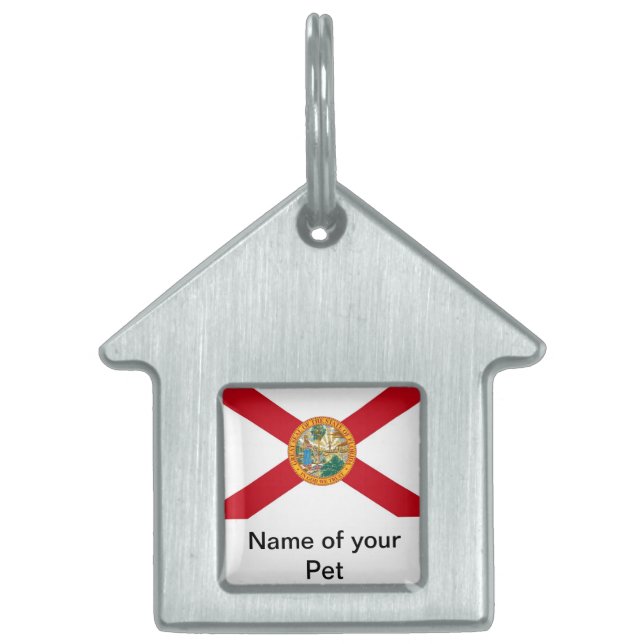 Pet Tag with Flag of Florida State (Front)
