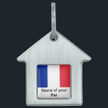 Pet Tag with Flag of France<br><div class="desc">Showcase your pet's personality with our exclusive pet tag featuring the flag of France! Crafted with meticulous attention to detail, this pet tag is not just a functional accessory; it’s a celebration of French culture and heritage. The vibrant design prominently displays the iconic French flag, making this tag a unique...</div>