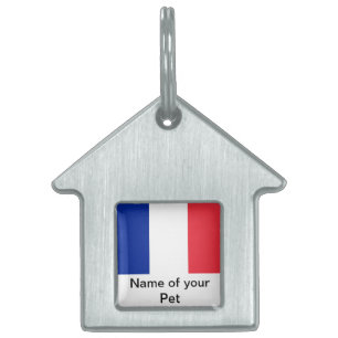 Pet Tag with Flag of France