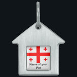 Pet Tag with Flag of Georgia<br><div class="desc">Show off your patriotic pride while keeping your pet safe with our exclusive pet tag featuring the flag of Georgia! Crafted with meticulous attention to detail, this pet tag is more than just a functional accessory; it’s a celebration of Georgia’s heritage and cultural pride. The vibrant design prominently displays the...</div>