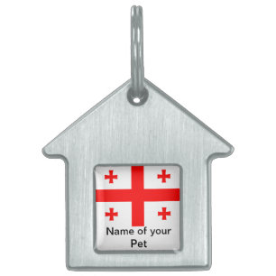 Pet Tag with Flag of Georgia