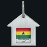 Pet Tag with Flag of Ghana<br><div class="desc">Add a touch of Ghanaian pride to your pet's accessories with our exclusive Pet Tag featuring the flag of Ghana! Crafted with attention to detail, this pet tag is more than just a functional item; it’s a celebration of Ghana's vibrant culture and heritage. The striking design prominently displays the iconic...</div>