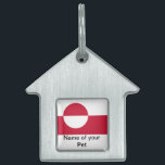 Pet Tag with Flag of Greenland<br><div class="desc">Give your furry friend a patriotic touch with our pet tag featuring the flag of Greenland! Designed for both style and functionality, this pet tag proudly displays the iconic Greenland flag, making it a perfect way to showcase your admiration for Greenland while keeping your pet safe. Whether for a dog...</div>