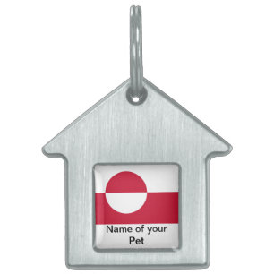 Pet Tag with Flag of Greenland