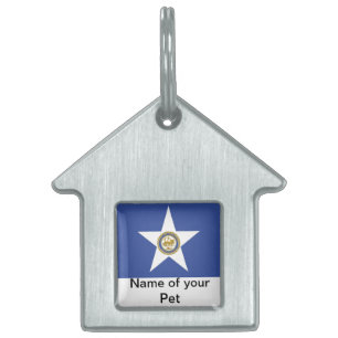 Pet Tag with Flag of Houston City