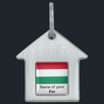 Pet Tag with Flag of Hungary<br><div class="desc">Give your pet a stylish touch with our unique pet tag featuring the flag of Hungary! This pet tag is more than just a practical accessory; it’s a celebration of Hungary’s cultural heritage and national pride. The vibrant design prominently displays the Hungarian flag, making it a standout way to personalize...</div>