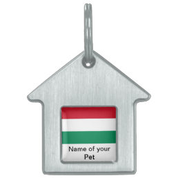 Pet Tag with Flag of Hungary