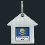 Pet Tag with Flag of Idaho State<br><div class="desc">Add a touch of Idaho pride to your pet’s accessories with our exclusive pet tag featuring the flag of Idaho! Crafted with meticulous attention to detail, this pet tag is more than just a functional item; it’s a celebration of Idaho's heritage and cultural pride. The elegant design proudly showcases the...</div>