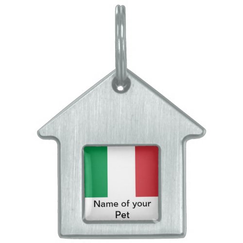 Pet Tag with Flag of Italy