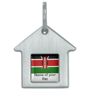 Pet Tag with Flag of Kenya
