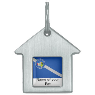 Pet Tag with Flag of Las Vegas City