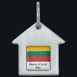 Pet Tag with Flag of Lithuania<br><div class="desc">Add a unique touch of Lithuanian pride to your pet's accessories with this exclusive pet tag featuring the flag of Lithuania! Crafted with precision, this pet tag combines functionality and cultural pride, showcasing the iconic Lithuanian flag in vibrant yellow, green, and red colors. Not only does it serve as a...</div>
