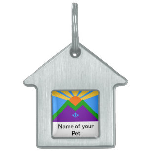 Pet Tag with Flag of Manitou Springs