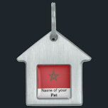 Pet Tag with Flag of Morocco<br><div class="desc">Add a touch of Moroccan pride to your pet’s accessories with our exclusive pet tag featuring the flag of Morocco! Crafted with meticulous attention to detail, this pet tag is more than just an identification tool; it’s a celebration of Morocco’s rich heritage and cultural pride. The vibrant design prominently displays...</div>
