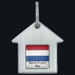 Pet Tag with Flag of Netherlands<br><div class="desc">Add a touch of Dutch pride to your pet's accessories with our exclusive pet tag featuring the flag of the Netherlands! Crafted with meticulous attention to detail, this pet tag is more than just a practical item; it’s a celebration of Dutch culture and a stylish way to show off your...</div>