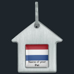 Pet Tag with Flag of Netherlands<br><div class="desc">Add a touch of Dutch pride to your pet's accessories with our exclusive pet tag featuring the flag of the Netherlands! Crafted with meticulous attention to detail, this pet tag is more than just a practical item; it’s a celebration of Dutch culture and a stylish way to show off your...</div>