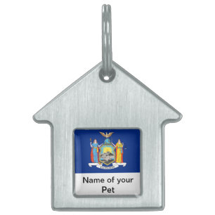 Pet Tag with Flag of New York State