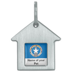 Pet Tag with Flag of Northern Mariana Islands