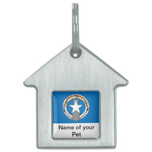 Pet Tag with Flag of Northern Mariana Islands